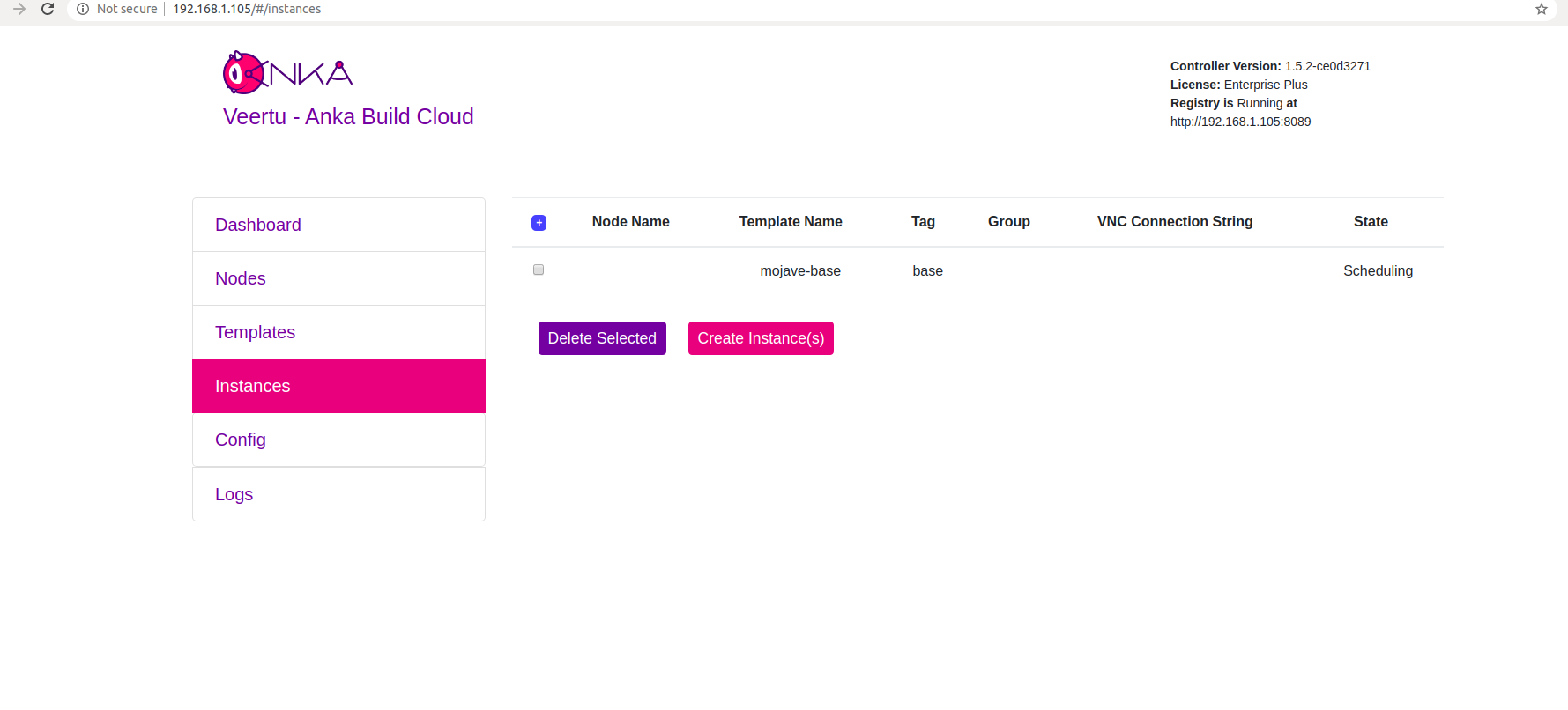 a scheduling instance